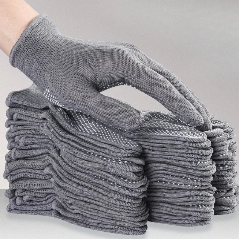 40PCS Anti-slip Wear Resistant Nylon Full Finger Gloves Garden Work Gloves for Women Men Anti-UV Outdoor Cycling Gloves Mittens