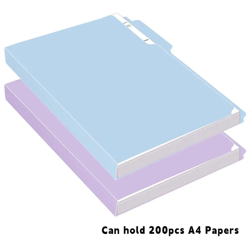 

6PCS/Set PP A4 File Folder Colored Multifunctional Manila Folder with Category Index Stickers Archive File Organizer Students
