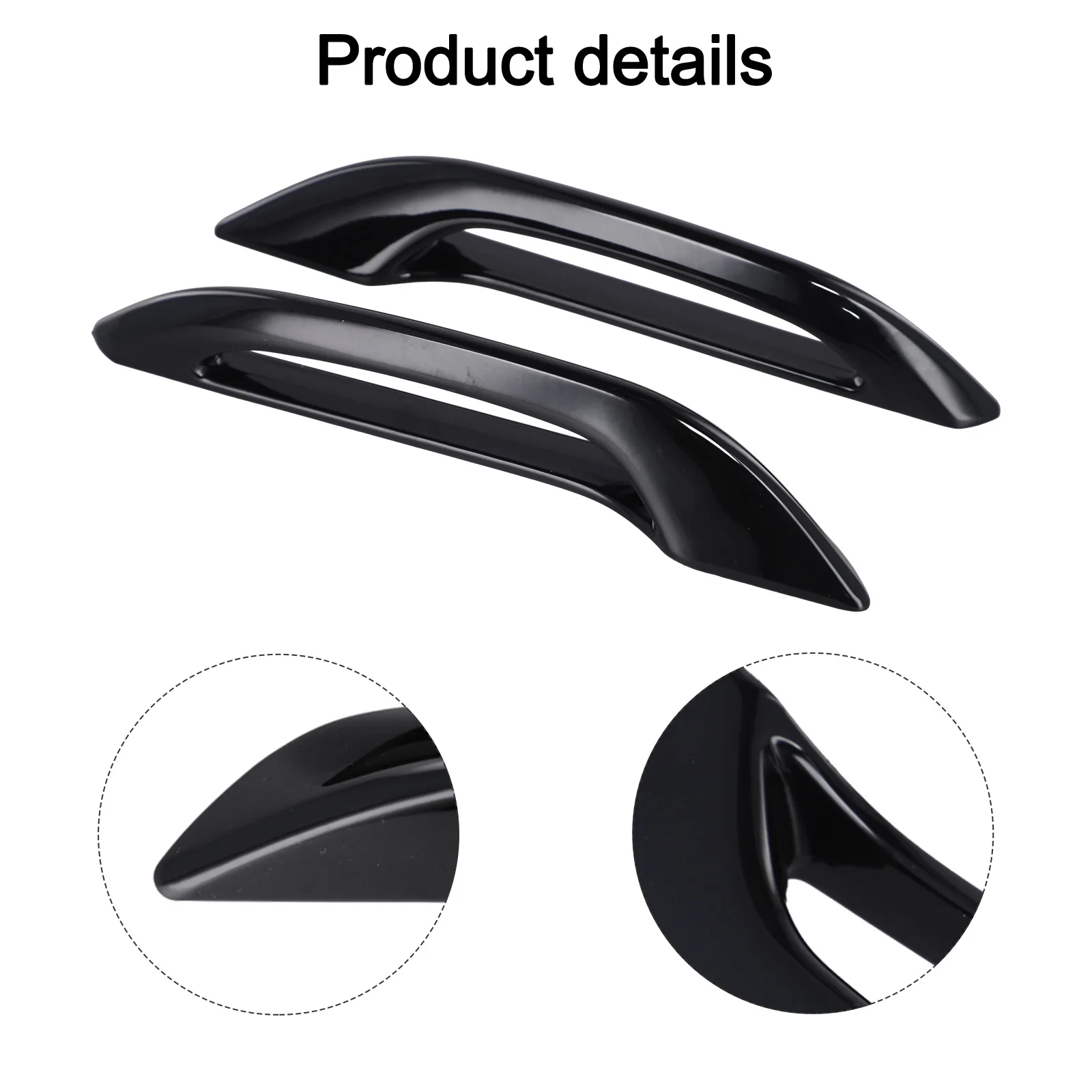 ABS Plastic Door Trim Glossy Black Door Handle Trim Double-sided Automotive Tape ABS Plastic For Tesla Model Y