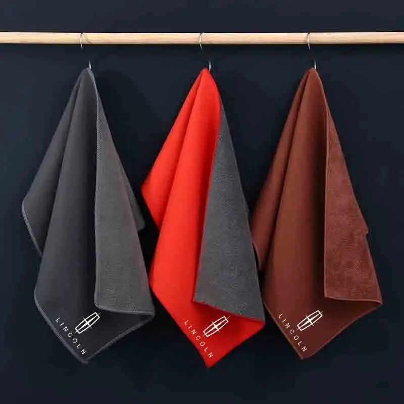 2-in-1 Microfiber Towel Car Cleaning Tools Rag Cloth For Lincoln MKZ Corsair NauMKX-Aviator tilus MKC Navigator MKX Continental
