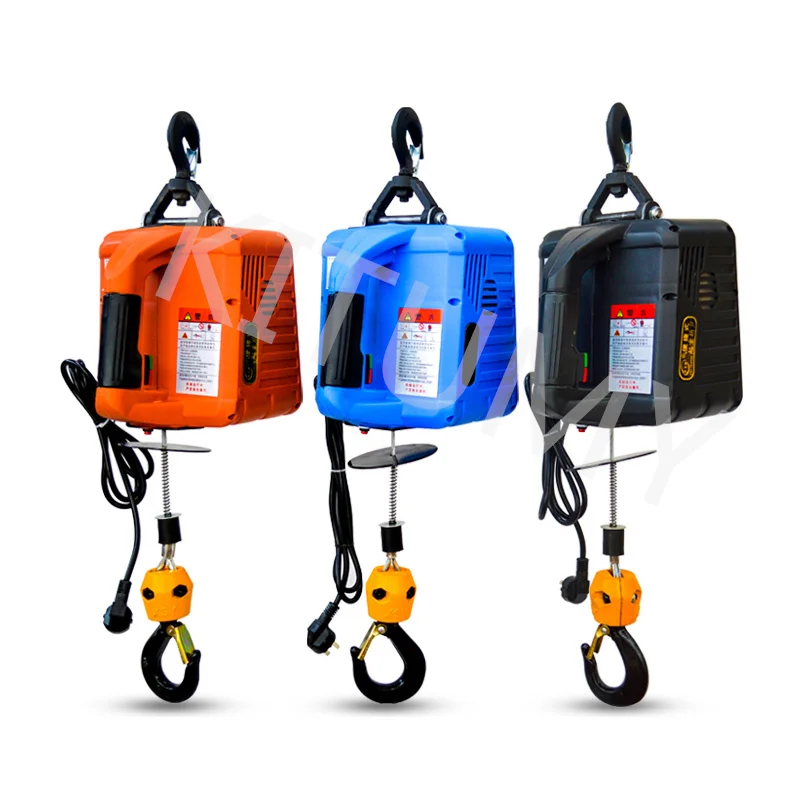 500KG Load Portable Electric Winch Traction Hoist Manual/Remote Control/Wire Control Electric Hoist 220V/110V Hoist Lifting Tool