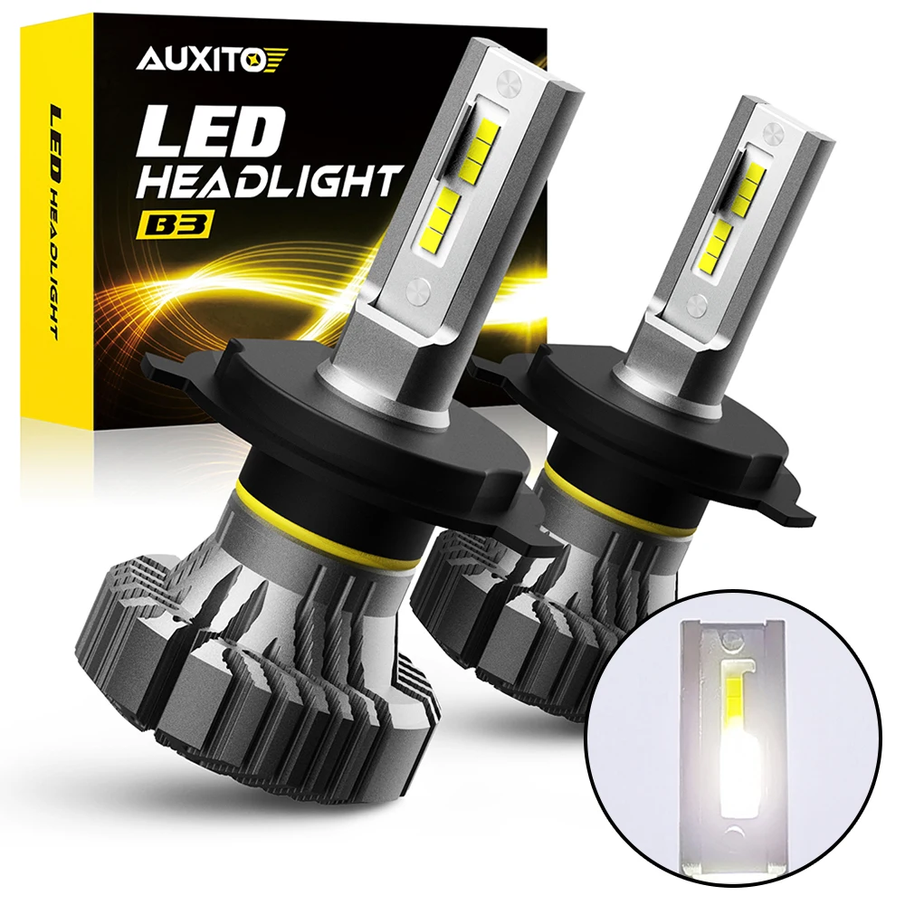 AUXITO H4 LED CSP Headlights Canbus High Low Beam for Toyota VW Golf Mercedes Ford BMW Hyundai Honda 9003 Bulb HB2 H4 LED Light