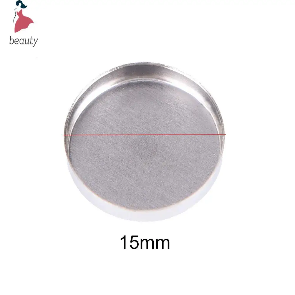 Paleta de sombras de ojos magnética redonda vacía, 10 piezas, 15mm, caja de maquillaje profesional grande, Etiqueta Privada, patrón en blanco, sartenes de relleno