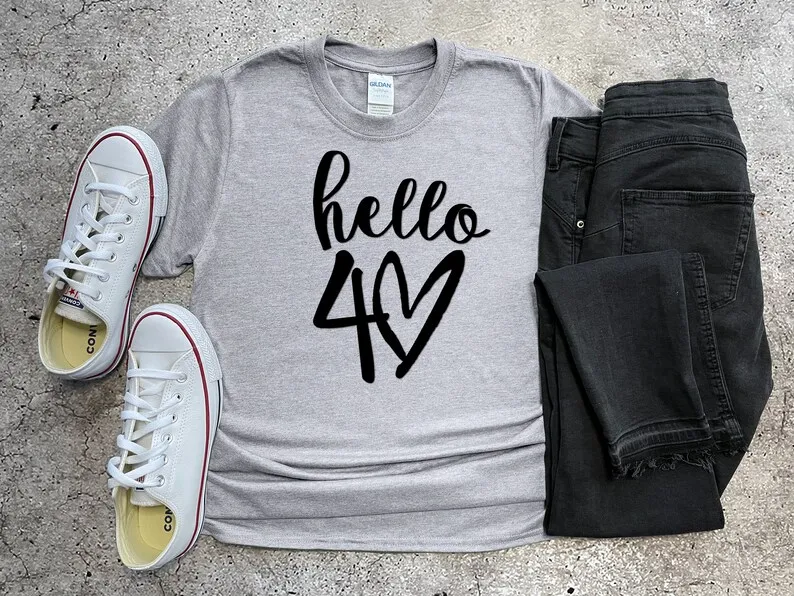40th Birthday T-shirt, Birthday Gift, Funny Best Friends birthday, Birthday Gift for Women Gift 100% Cotton Fashion Streetwear