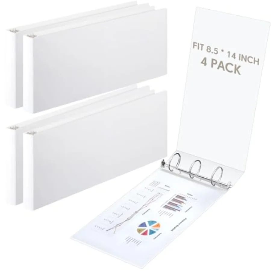 

Pcs 8.5'' x '' Landscape 3 Ring Legal Size Binders Round Ring Binders Heavy Duty Economy Holds 8.5 '' x '' Paper for Artwork pr