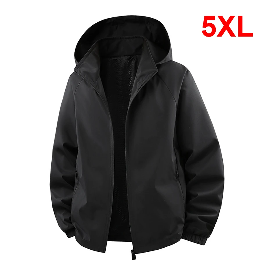Spring Autumn Jacket Men Fashion Casual Solid Color Jackets Coats Male Outerwear Outdoor Big Size 5XL