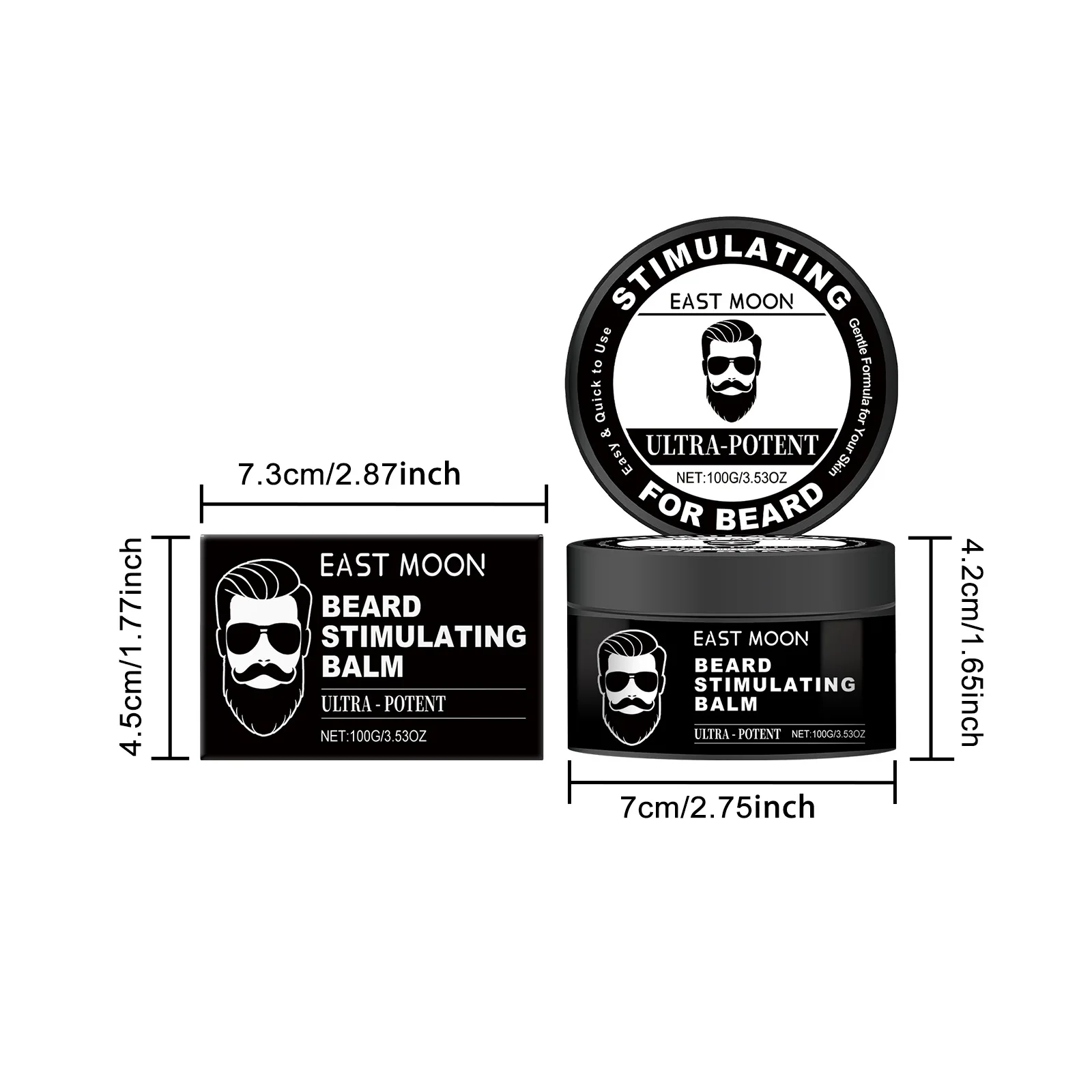 East Moon Aloe Men's Beard Care Balm Groomed Charming Improving Glide Non-irritating Softening Hair Roots Beard Nourishing Cream