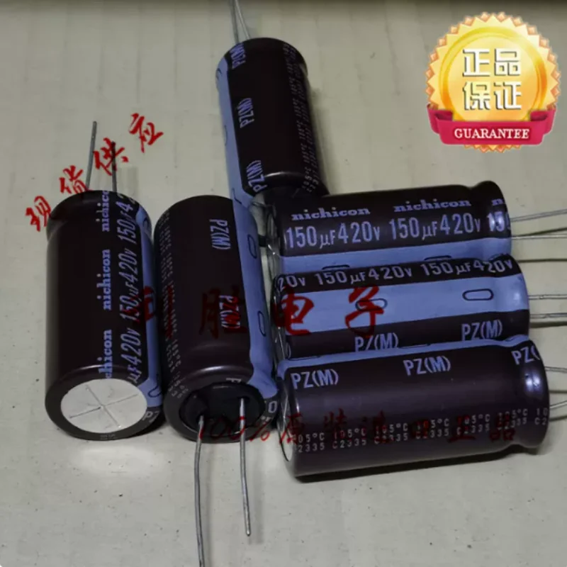 10pcs-100pcs-capacitor-nippon-nichicon-420v150uf-18-40-pz-105-graus-em-vez-de-400v150uf