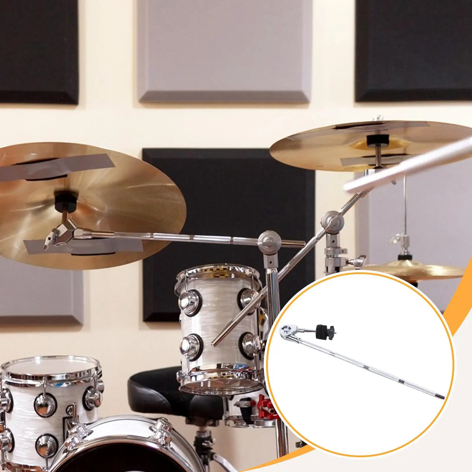 Cymbal Arm Clamp Metal Rust Resistant Drum Accessory 22/25 Tube Cymbal Stand Drum Clamp for Hi Hat Cymbals Crash Effects Cymbals