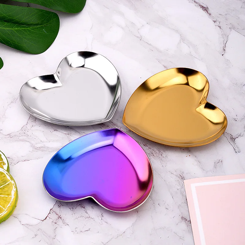 Metal Tray Living Room Oval Table Jewelry Storage Tray Storage Stainless Steel Plate Candle Tools Decorative Pieces Ring Dish - view 2