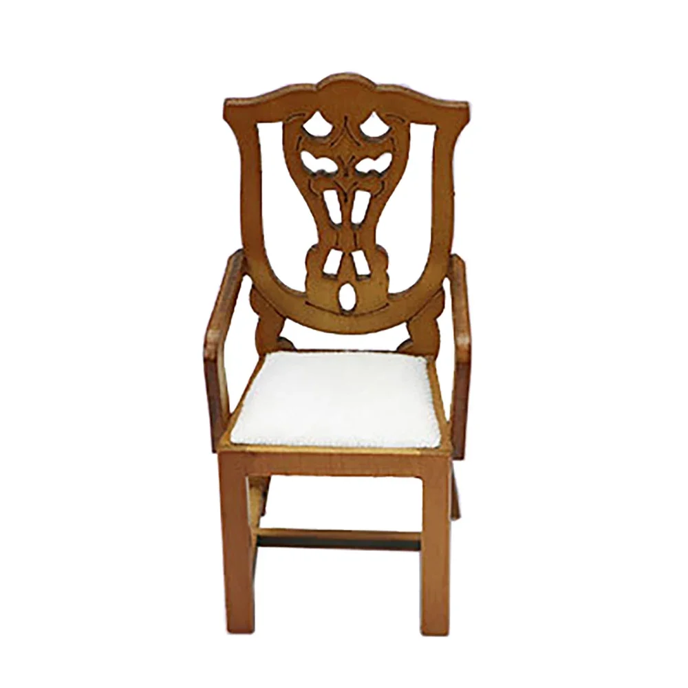 1 stks 1/12 Poppenhuis Miniatuur Accessoires Mini Vintage Fauteuil Meubels Stoel Speelgoed voor Poppenhuis Decoratie ob11