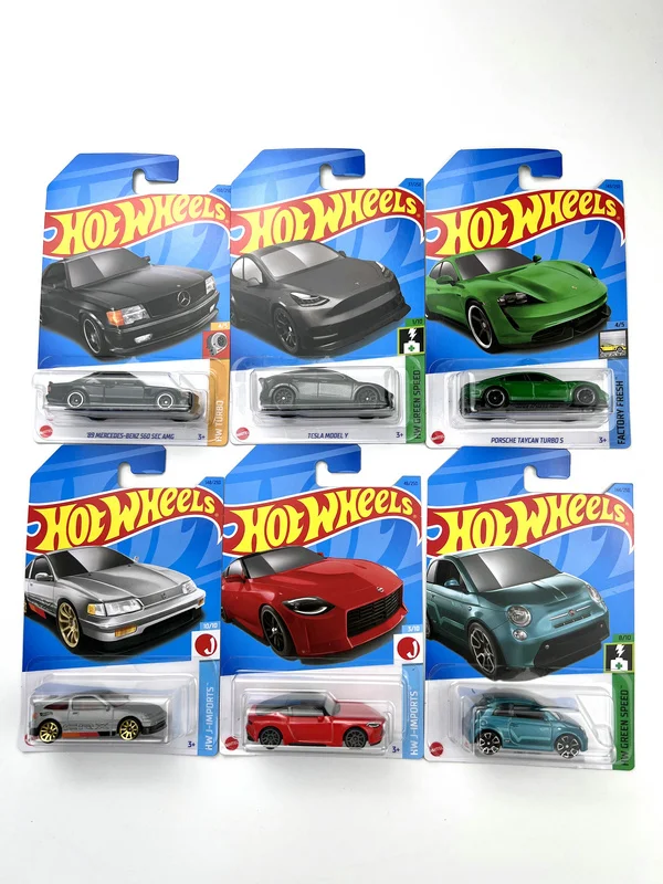 

2023 G Hot Wheels 1:64 BENZ 560 SEC AMG PORSCHE TAYCAN FIAT 500e MONKEY GARAGE NISSAN Z SILVIA S15, модель тележки из сплава