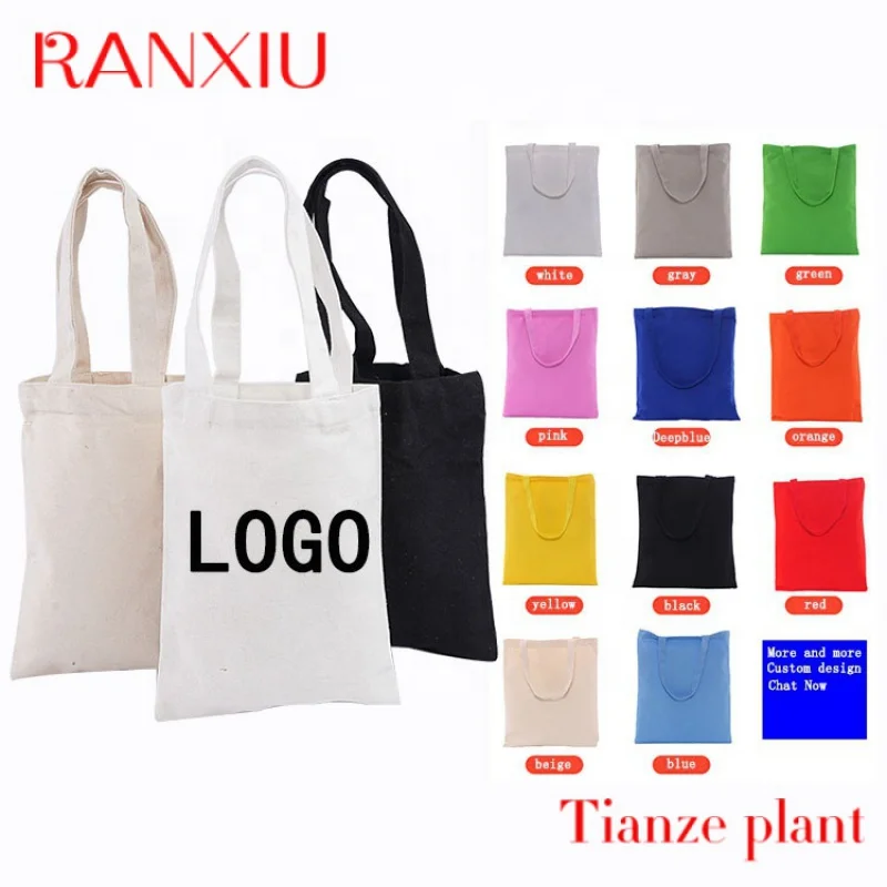 Reutilizável Canvas Mercearia Shopping Bag, Sacolas de lona com logotipo impresso personalizado, Eco-friendly