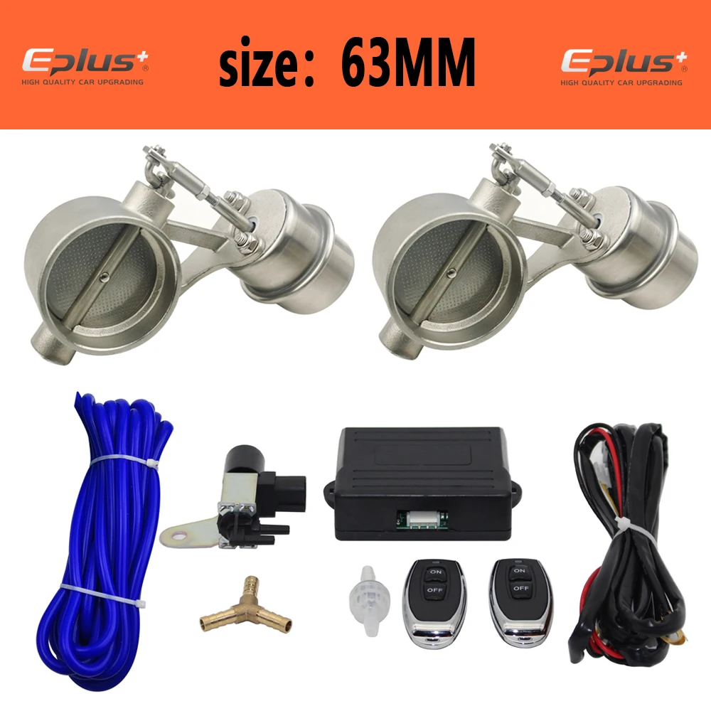 EPLUS Universele Auto Uitlaatpijp Vacuümklep dempers Kit 51 60 63 70 76 MM Controle Sets Controller Apparaat Afstandsbediening