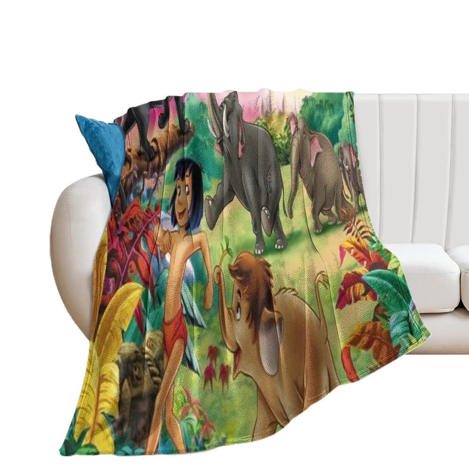 Baloo & Mowgli The Jungle Book Throw Blanket Thermal Hair Single Tourist Blankets