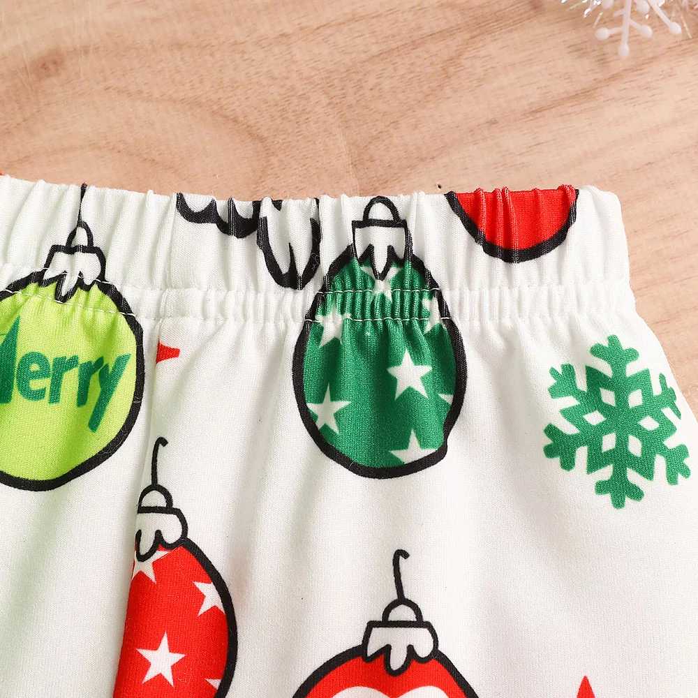 Ropa de Navidad para niñas pequeñas de 1 a 6 años, Tops de manga larga sólidos verdes, pantalones acampanados de felpa con estampado navideño, conjuntos de diadema