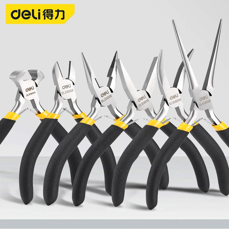 Mini Pliers Hand Tool High Carbon Steel 7 Types Needle Nose Diagonal Wire Cutter Precision Jewelry Model Making Electronics