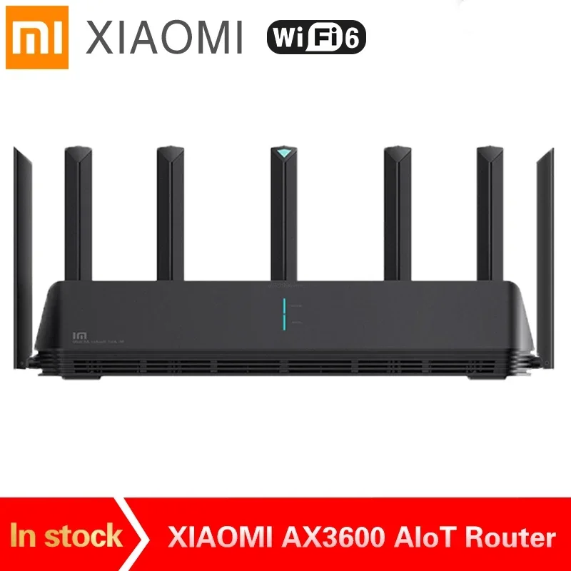 Used China Version Xiaomi AX3600 AIoT Router Wifi 6 Dual-Band 2976Mbs Gigabit Rate WPA3 Security Encryption A53 Signal