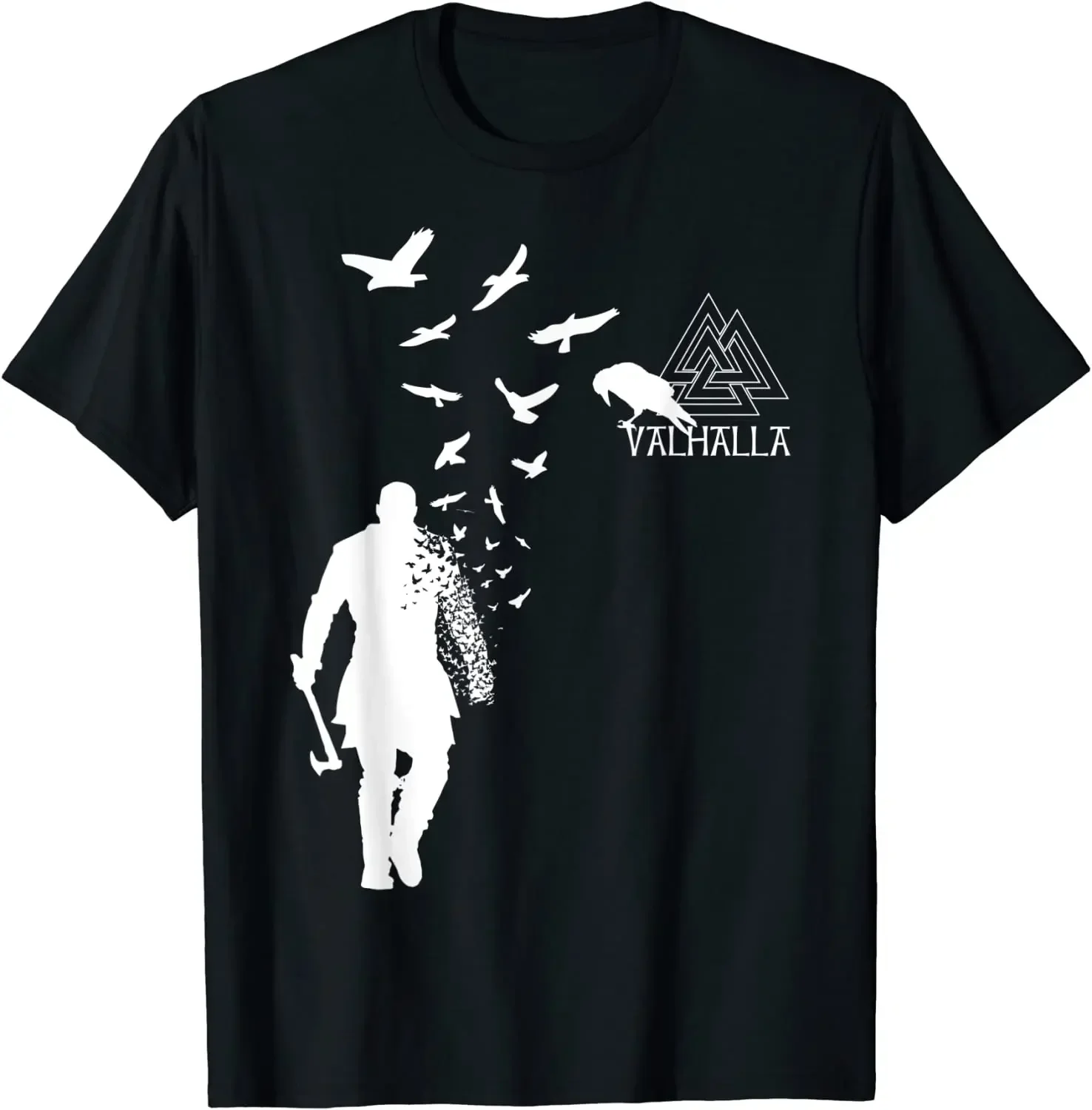 

Футболка Nordic Warriors Ravens Ragnar Lothbrok Valhalla, 100% хлопок, с круглым вырезом, летняя мужская футболка с короткими рукавами, размер S-3XL