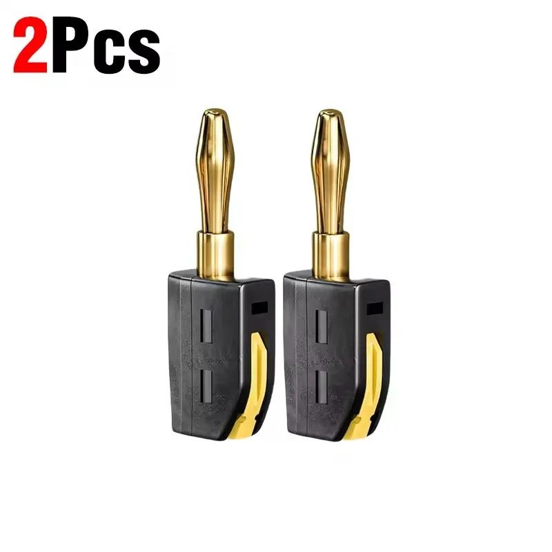 Tragbarer 32A 4mm Bananenstecker lötfreier Schnellanschluss Hochstrom vergoldete Bananenstecker Audio Kupfer Lautsprecher Verstärker