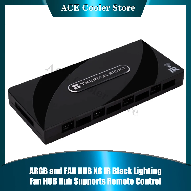 

Thermalright FAN and ARGB HUB X8 1 To 8 Expansion 4pin PWM Fan Hub 3pin 5V ARGB Splitter Hub Controller PC Cooling Parts