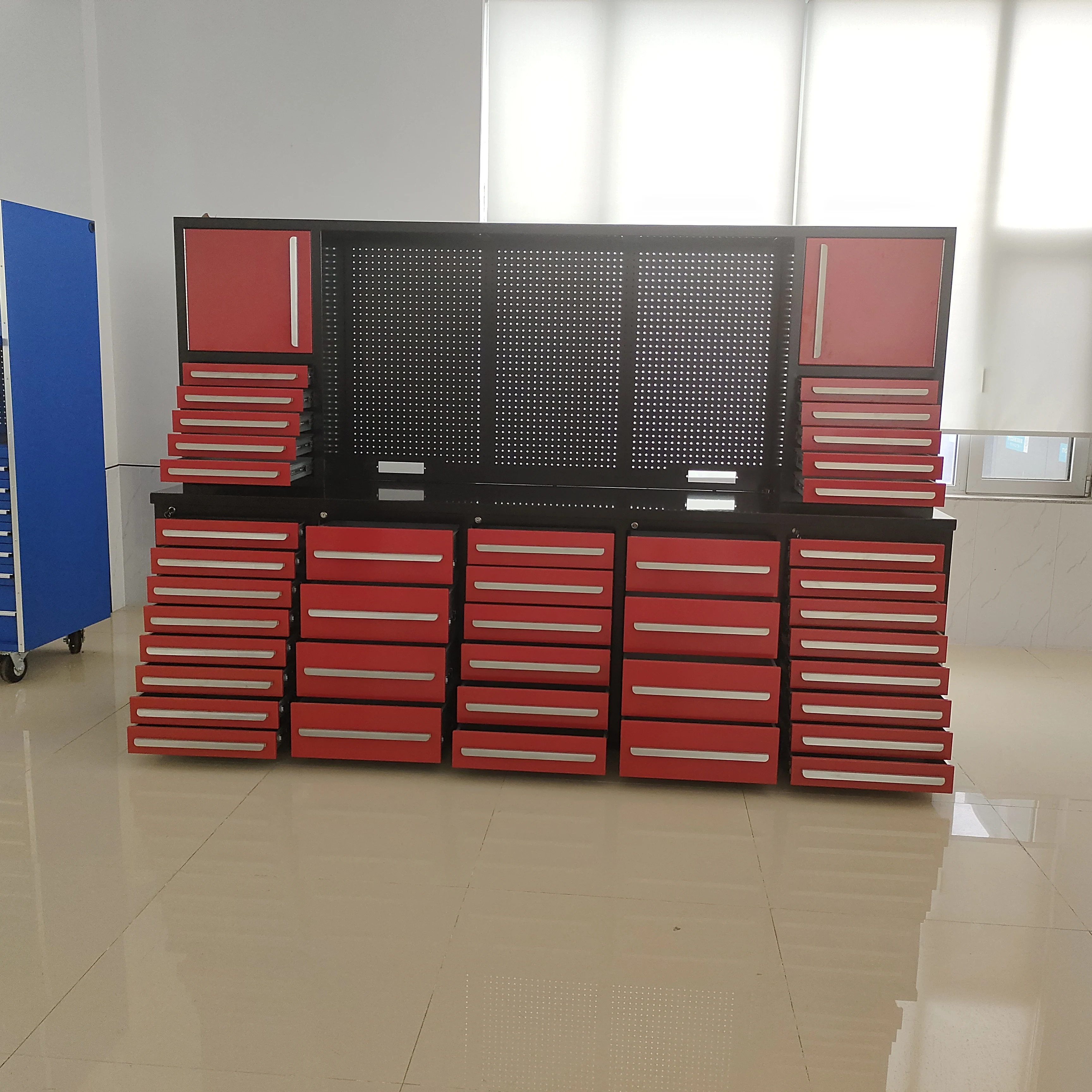 Heavy duty garage equipment and tools workshop tool cabinet system workbench image 4