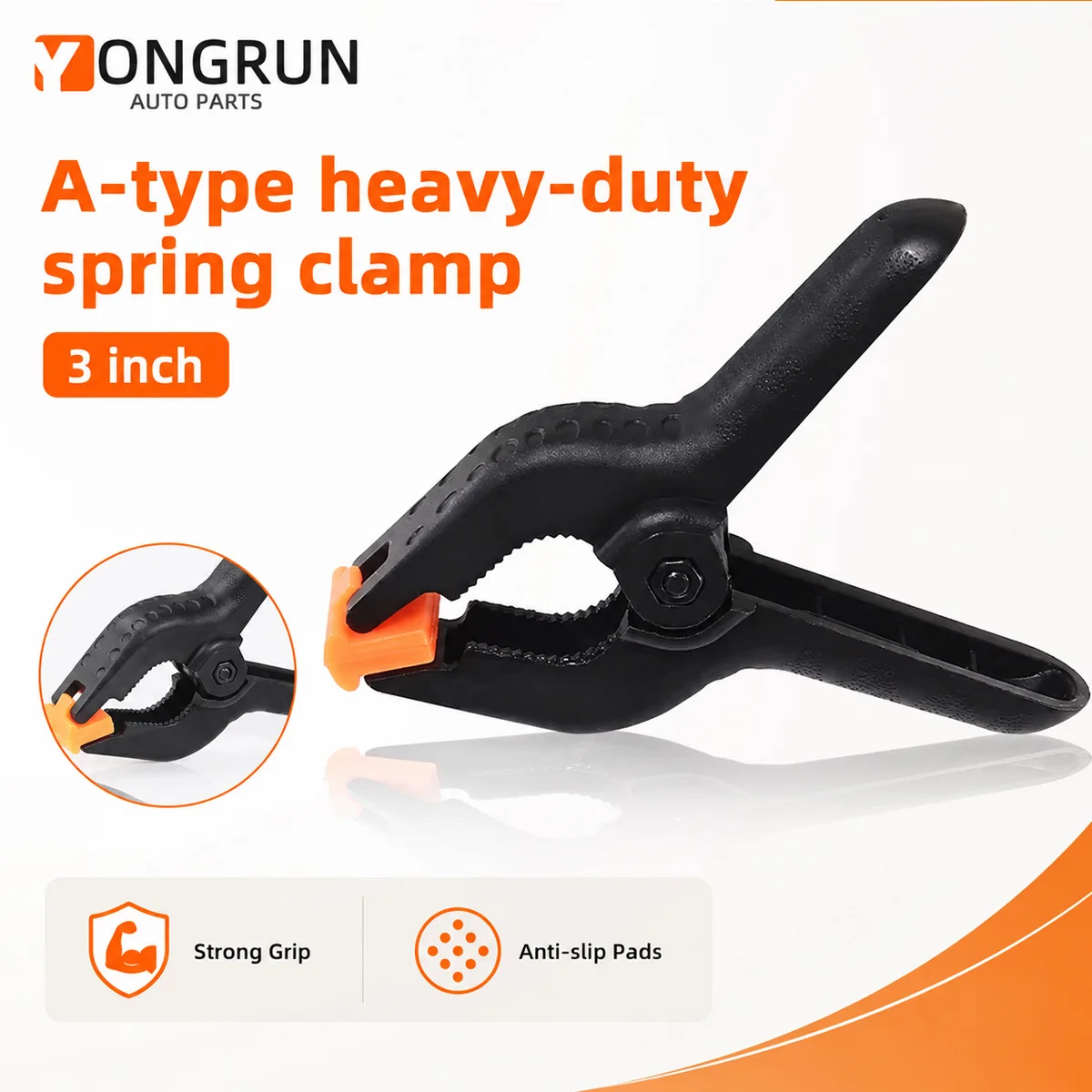 YONGRUN 4/6/10PCS A-Type Heavy Duty Spring Clamp 3 Inch Plastic Grip Clip For Woodworking Photo Backdrop Diy Craft Holding Tool