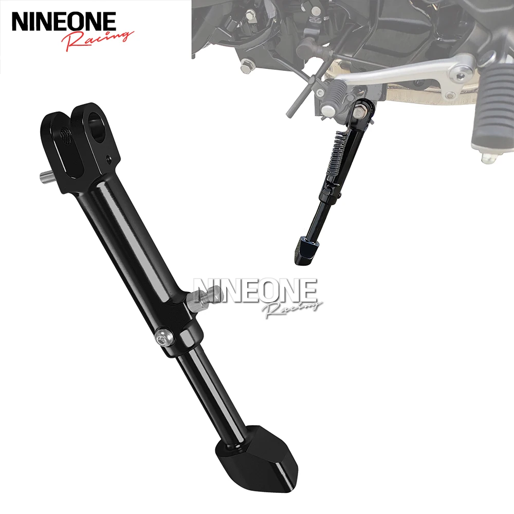 Motorcycle Extended Adjustable Kickstand Side Stand Compatible With Kawasaki Z 900 RS Z900RS CAFE 2018-2025 CNC Aluminum Black