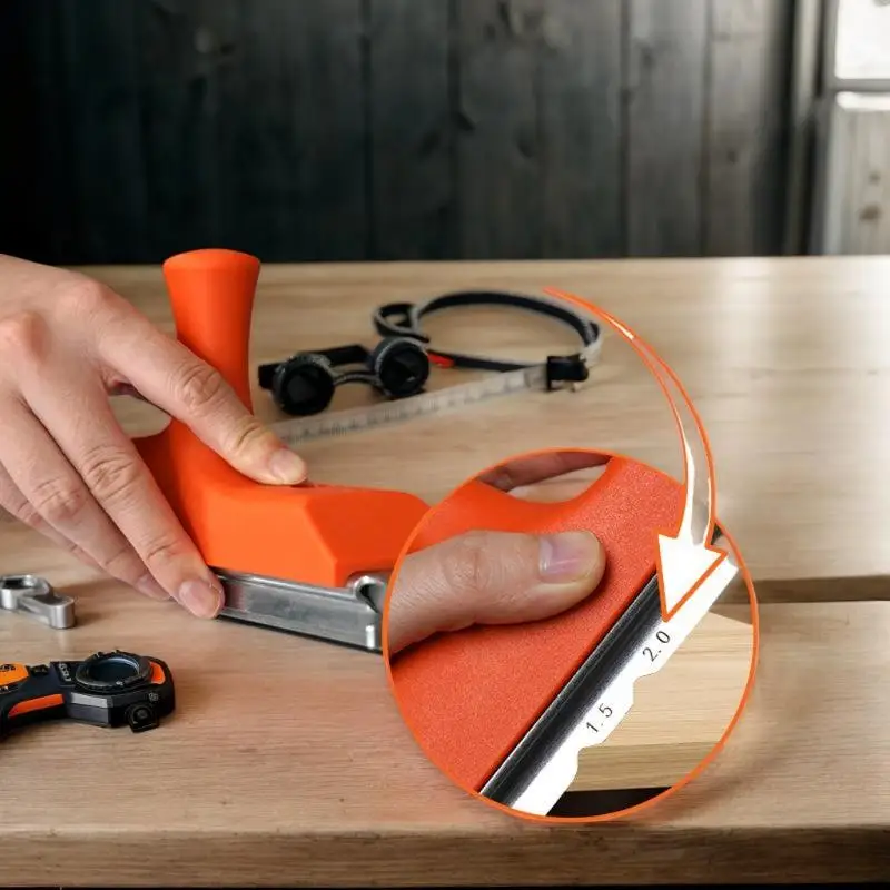 소형 목공 도구: 직각/아크 스크레이퍼, 목재 보드용 3-in-1 디버링 및 챔퍼링 도구