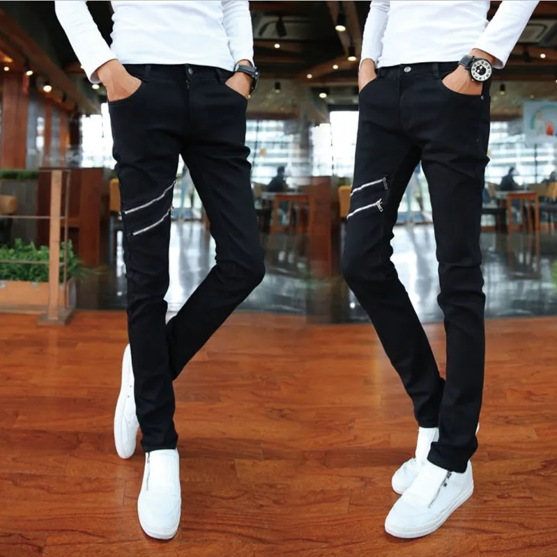 

Slim Fit Black Jeans Men's Casual Style Teenagers Fashionable Spring Autumn New Arrival Comfortable Stretchy Long Pants
