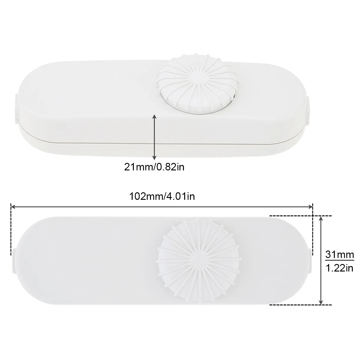 110V / 220V LED Dimmer Switch Full Range Rotary Dimmer Switch Inline Lamp Switch for Table Lamp / LED Lamp / Halogen Bulbs