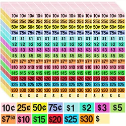 2100 Pcs Garage Sale Stickers, Yard Sale Price Stickers Price Tags Stickers Rectangle Preprinted Price Labels.