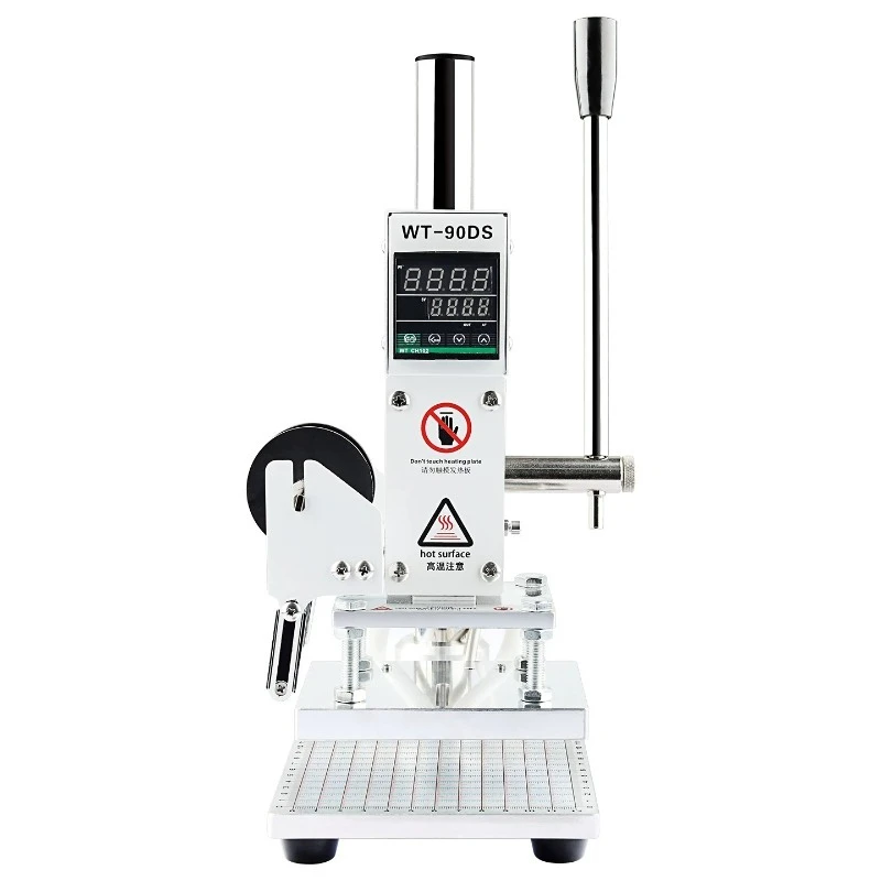 

Manual Hot Foil Stamping Machine for Leather Paper Hand Operated Gold Foil Printer with Brass Type Holder for DIY Craft