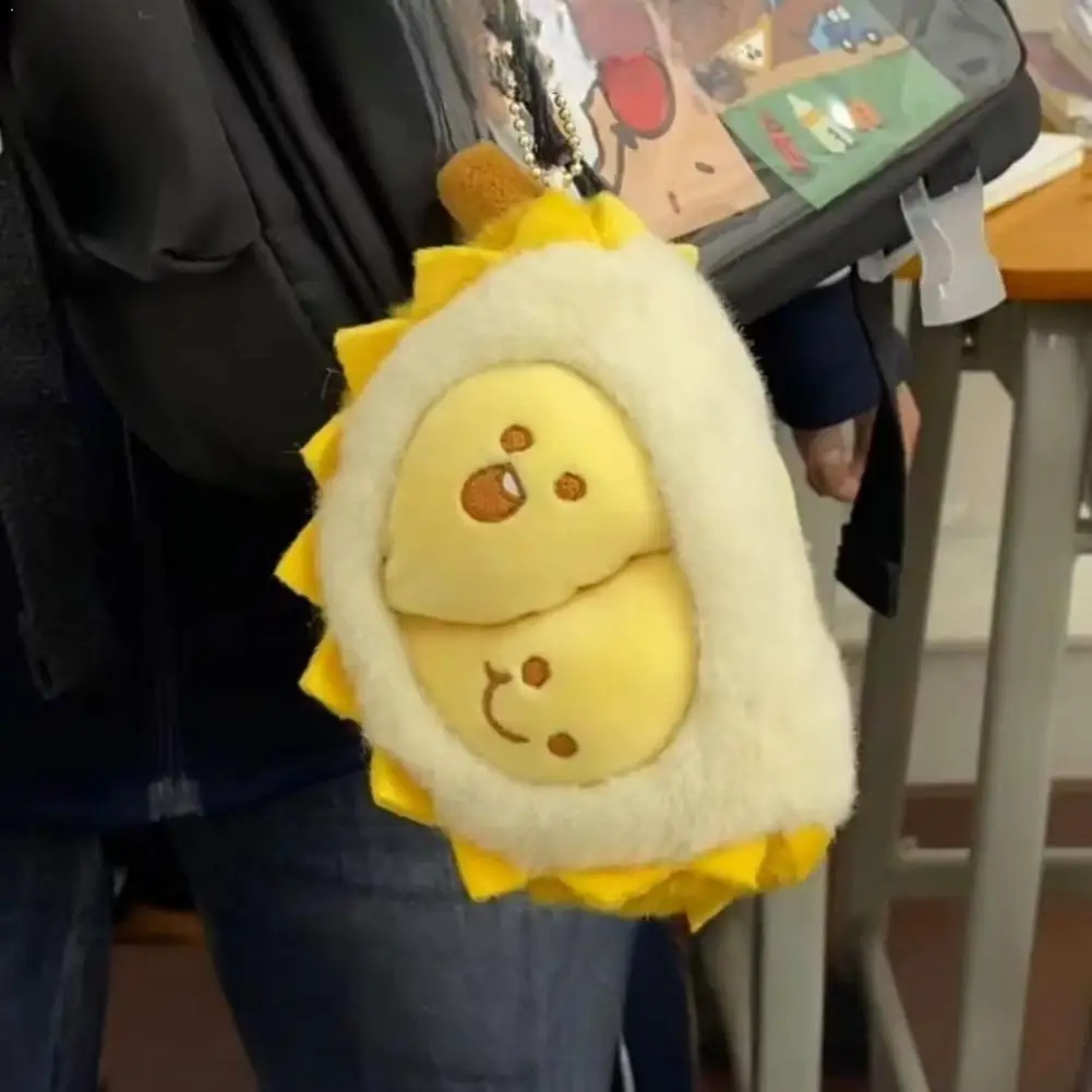 

Funny Detachable Durian Plush Keychain Mini Fruit Stuffed Toy Creative Bag Pendant Hanging Ornament Soft Doll Kids Gift