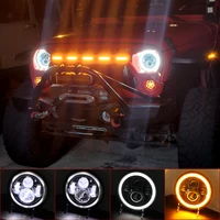 Faro LED automático de 7 pulgadas, luz alta/baja DRL, accesorios redondos de 7 "", faro delantero para Harley Wrangler JK LJ CJ Hummer H1 H2, 1 ud.