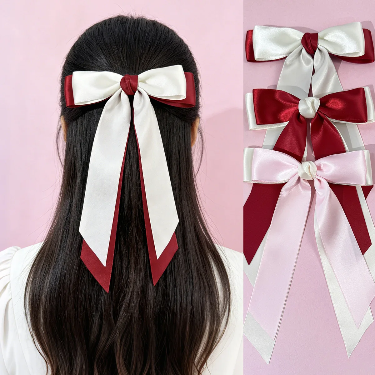 30pcs-girls-hair-clips-set-contrasting-colors-with-long-tassel-large-ribbon-bow-trendy-barrettes-for-women-bulk-headwear