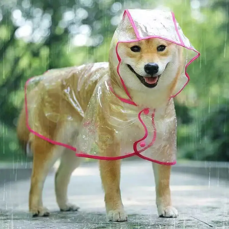 

Pet Supplies Dog Raincoat Teddy Small And Medium Sized Dogs New Transparent Plastic Fashion Raincoat Pet Raincoat