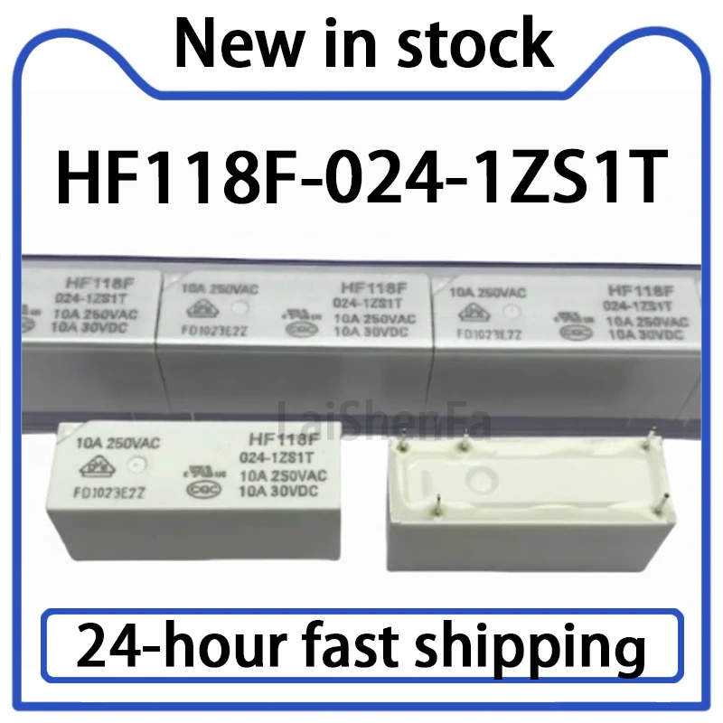 1PCS HF118F-024-1ZS1T Relay 5-pin 10A One Set Stock