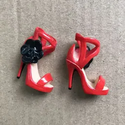 MENGF Hand Paints FR Shoes High Kneels Quality Doll Boots Bright Color Noble Doll Shoes White Black Red Pink Blue Doll Decor
