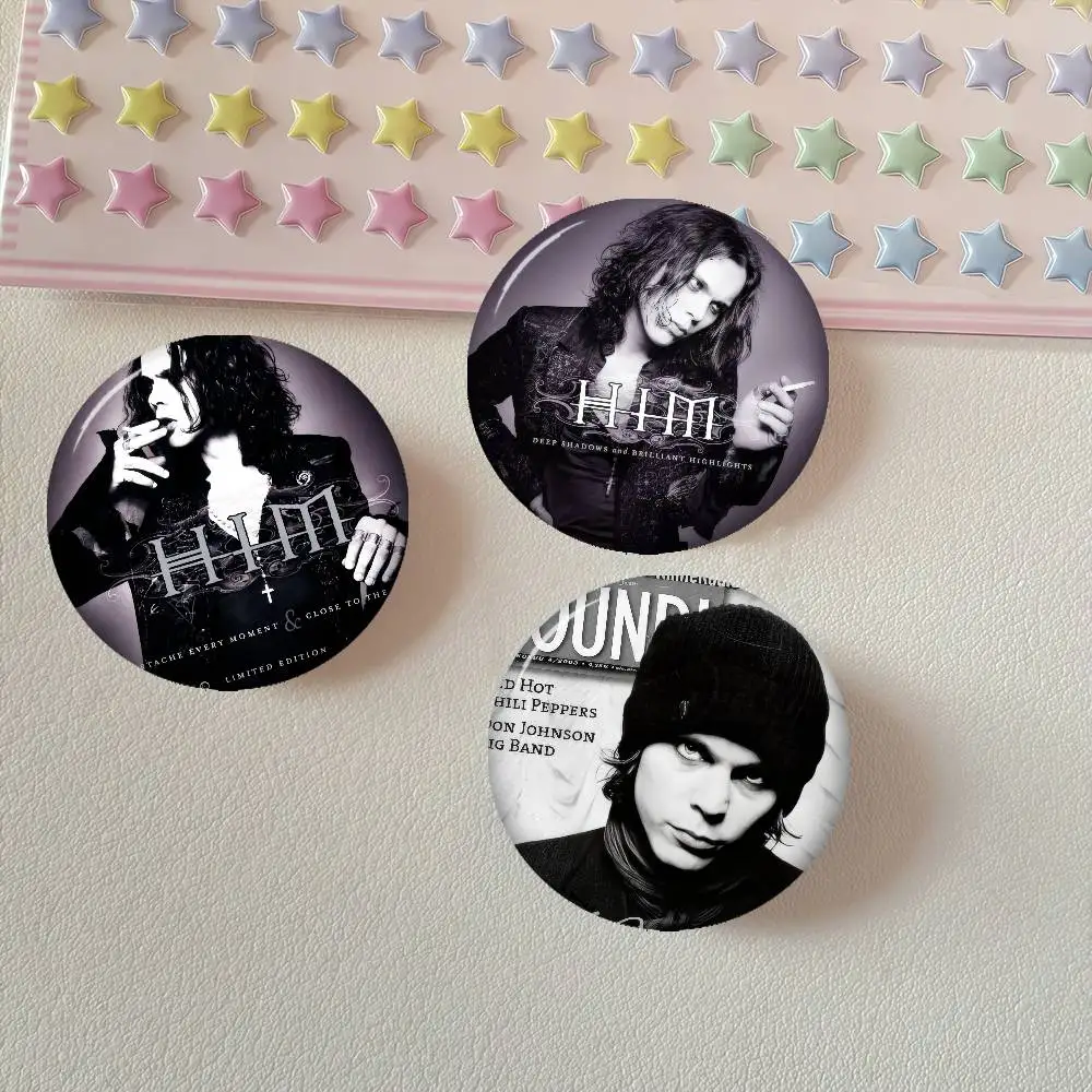 Rock H-HIM Band    Anime Photo Brooches Creative Round Badge Gifts Pins