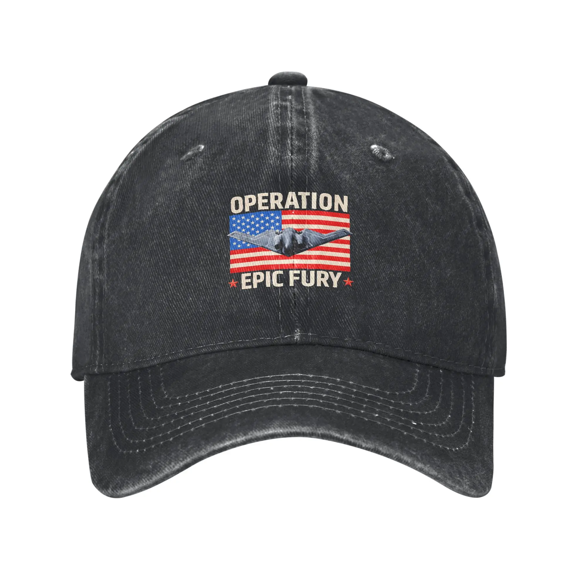 Baseball Cap Operation Epic Fury  Summer Stylish Trucker Hat  Men Women Print Running Hippie Sun-Proof Baseball Caps