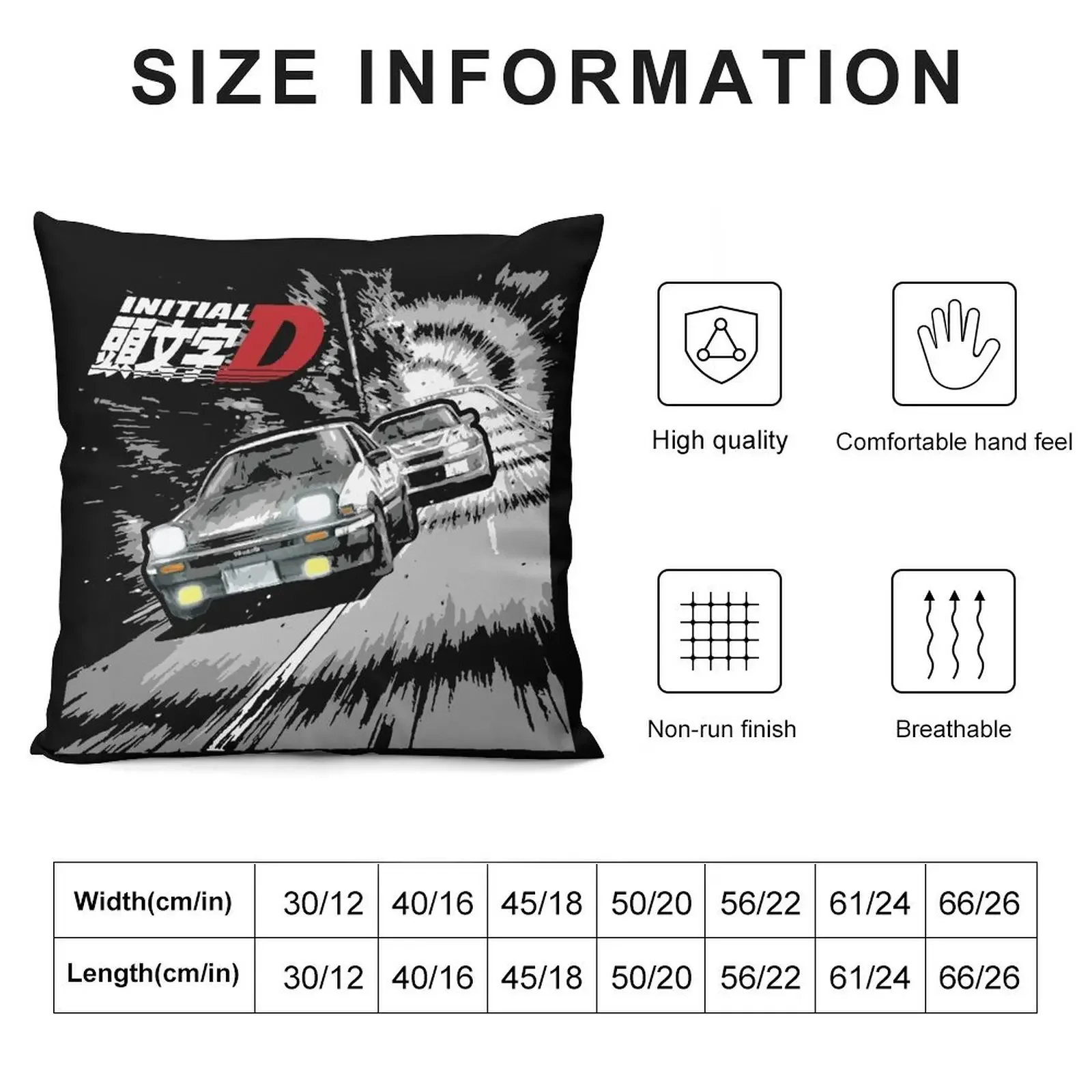 Initial D - Mountain Drift Racing Tandem AE86 vs EVO 6 Throw Pillow christmas supplies Christmas Pillows luxury decor pillow