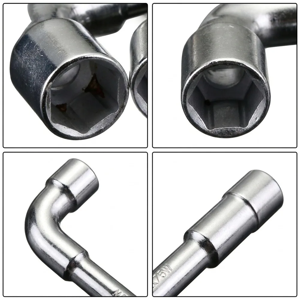 L-Shaped Wrench Set 6 14MM 8 19MM 6 19MM High Strength Chromium Vanadium Steel for Plumbing and Mechanical Work