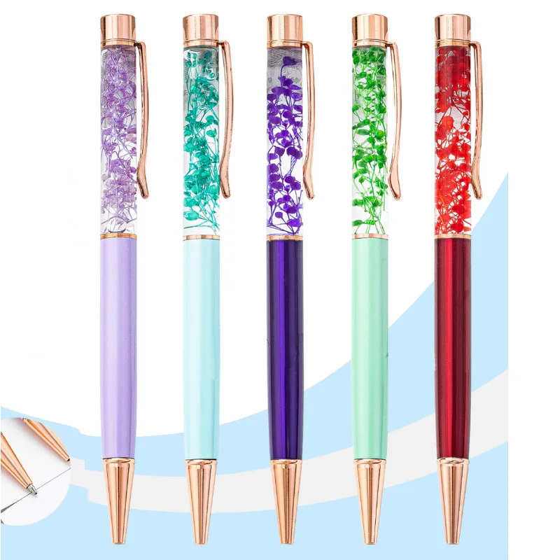 1pcs Creative DIY Flower Series Ballpoint Pens Fashion Office Beautiful Writing Pens School Supplies For Kids Gift