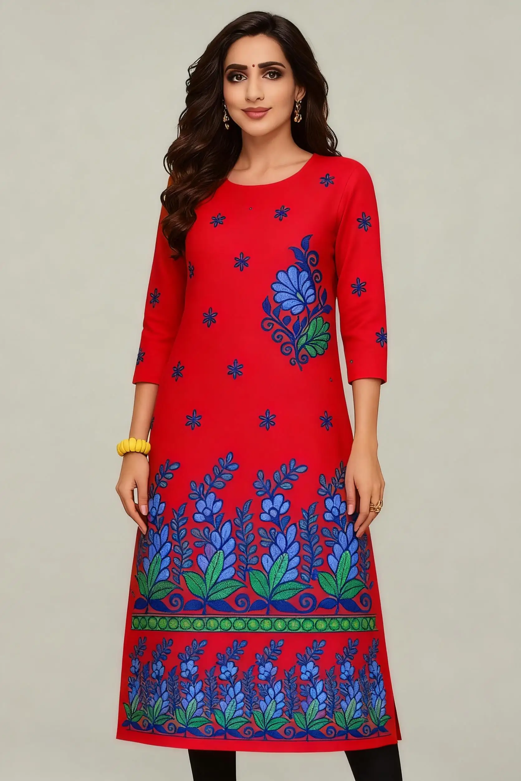 فستان مسلم 2026 كورت نسائي عصري وأنيق بحاشية شق كورتتا أنبوب مستقيم فستان متواضع غير رسمي Abito Donna Musulmana #3