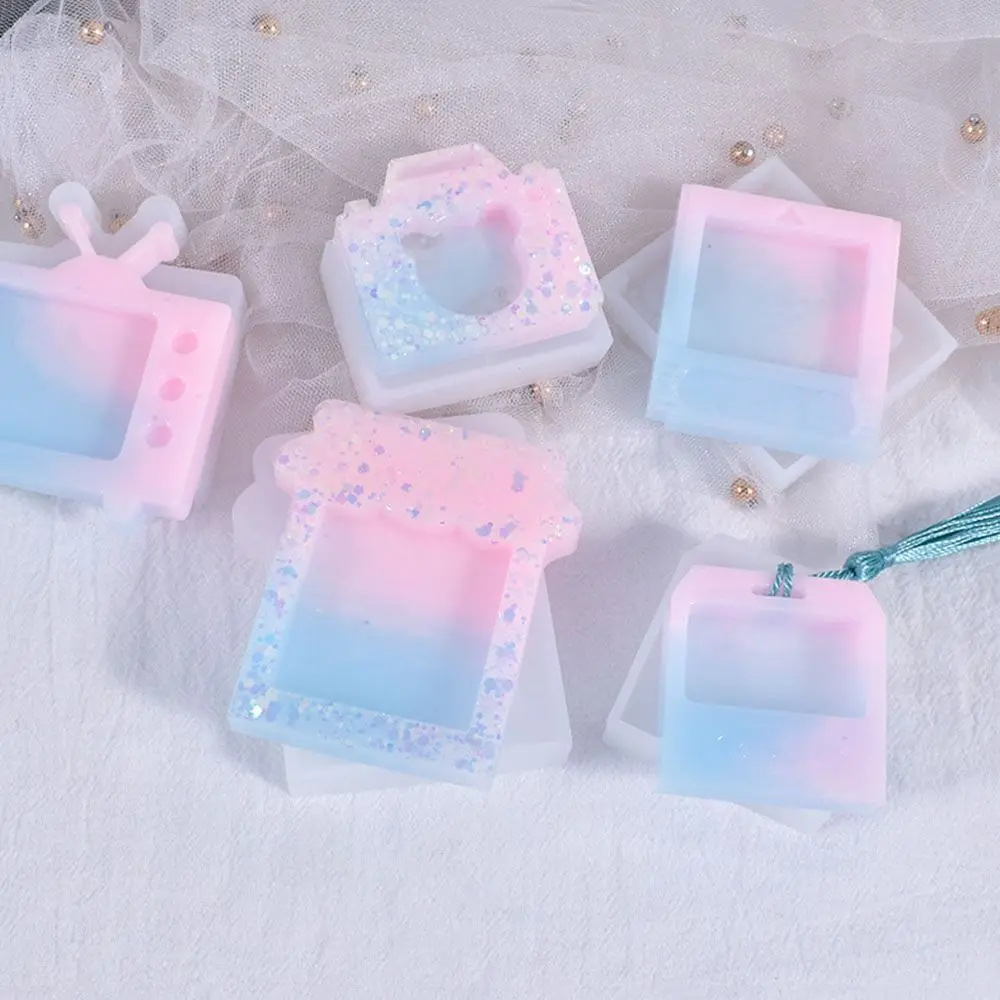 DIY Craft Epoxy Resin Cake Mold TV/Hanging Sign/House/Game Card/Camera Silicone Mold Quicksand Shaker Mold Funny Shaker