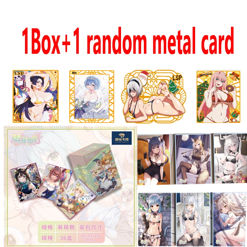 Wholesale Goddess Story Collection Card  animal ear girl Card Hobby Anime Game Doujin Booster Box Summer  Card Toy Gifts