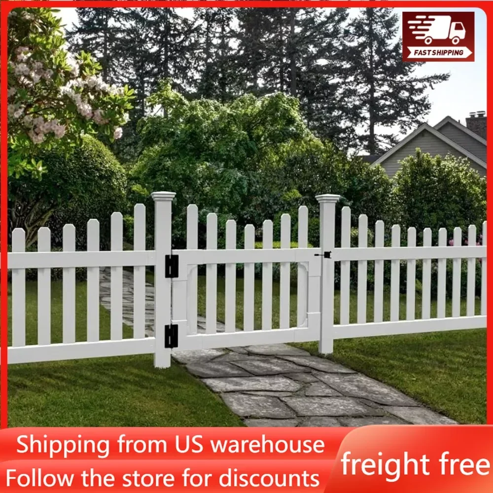 

ZP19043 All American Gate Yard and Garden Decors White Fence Gardening and Decoration Buildings Supplies Hom