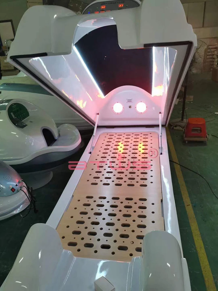 Far infrared Therapy Heat Energy Dry Steam Ozone sauna spa capsule for slimming machine with photon light