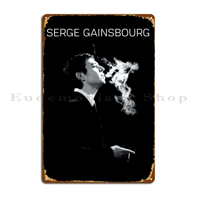 Serge Gainsbourg Tribute Metal Plaque Poster Painting Designing Wall Decor Club Club Tin Sign Poster